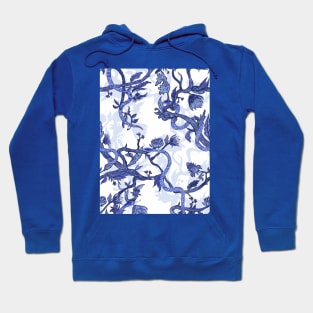 Indigo Snake Chinoiserie Hoodie